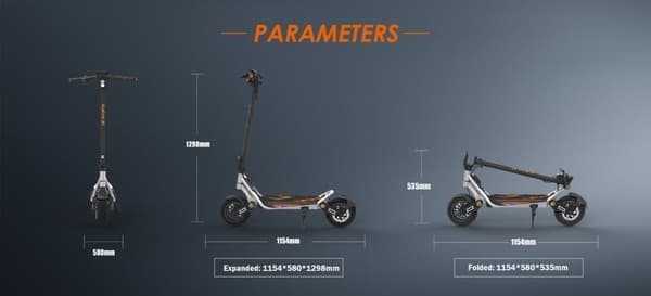 KuKirin A1 foldbar elektrisk scooter 10 tommer, 800W motor, 48V 13Ah batteri, maks. hastighed 45Km / t, skivebremse for og bag