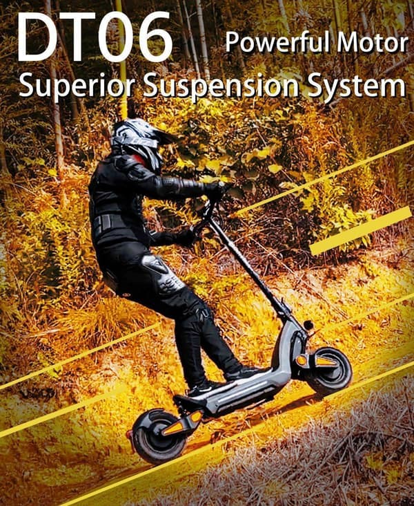 DriveTron DT06 elektrisk scooter 60V 23.4AH 75 km/t Maks. hastighed, 85 km rækkevidde, 1900W*2 motor og 11-tommer slangeløse dæk