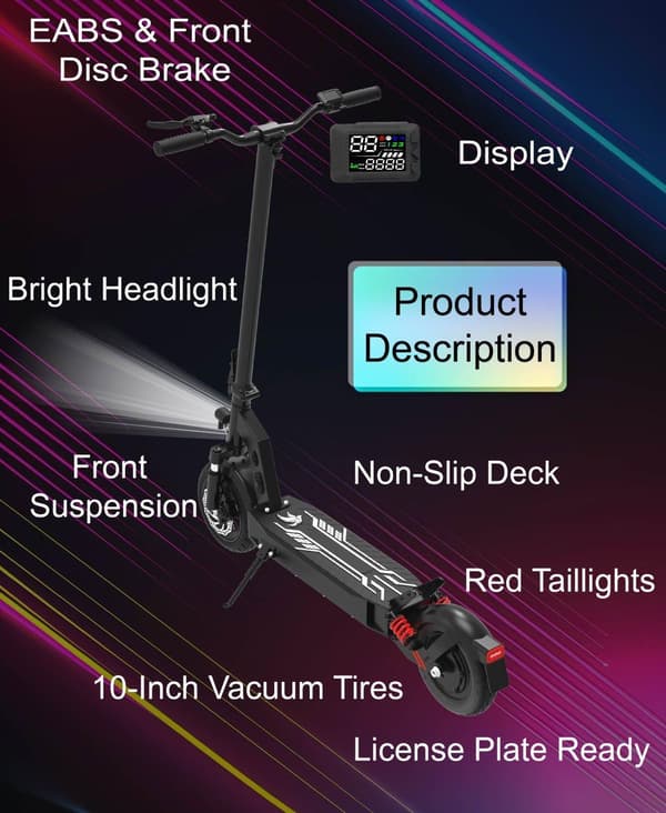 DriveTron DT08 48V 13Ah sähköskootteri – 40 km/h nopeus, 60 km kantama, 1100 W moottori, ergonominen muotoilu