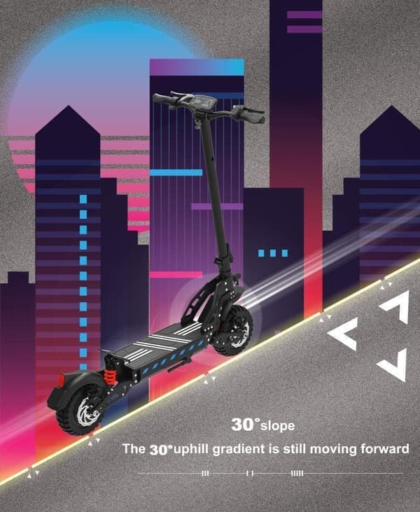 DriveTron DT10 48V 15.6Ah elektrisk scooter – 50 km/t hastighed, 55 km rækkevidde, 1400W motor, NFC-start