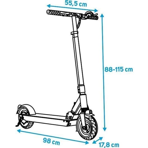 Elskoter - BEEPER - SPEED - 350W 6Ah - 8" - Svart/Blå