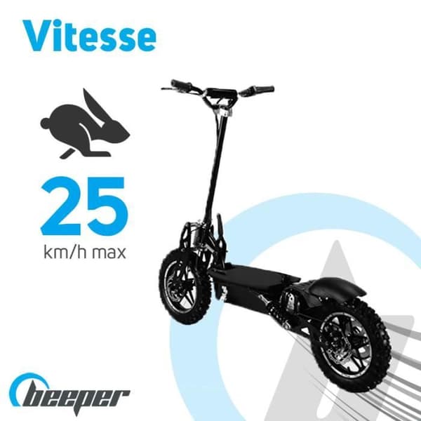 Elskoter BEEPER Cross FX1000-S - 1000 W - Fällbar - Blybatteri - 36 V - Utan sadel
