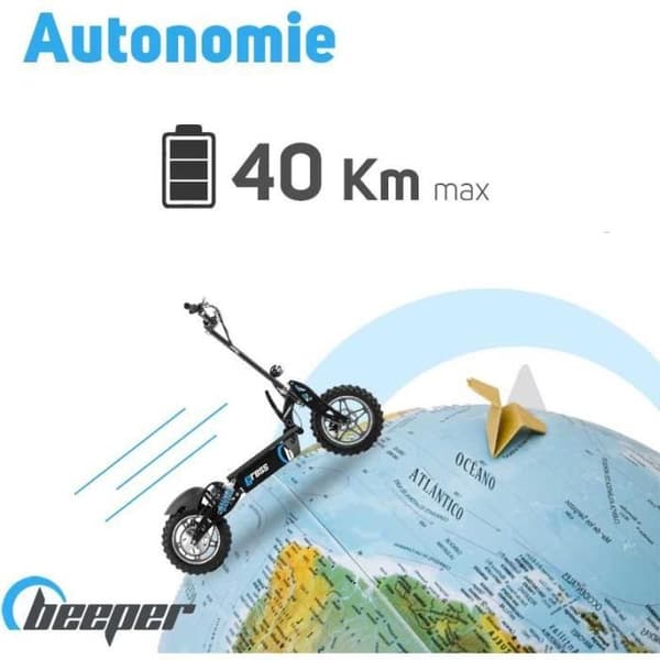Cross Electric Scooter FX1600-S - BEEPER - 14" - 1600W - Svart