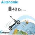 Miniatyrbild 3 av 4: Cross Electric Scooter FX1600-S - BEEPER - 14" - 1600W - Svart