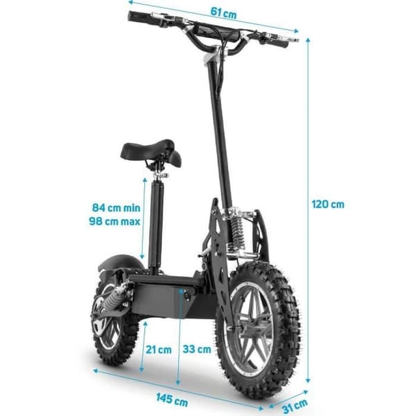 El-scooter Cross - BEEPER FX1000 - 1000W - Blygsbatteri - 36V