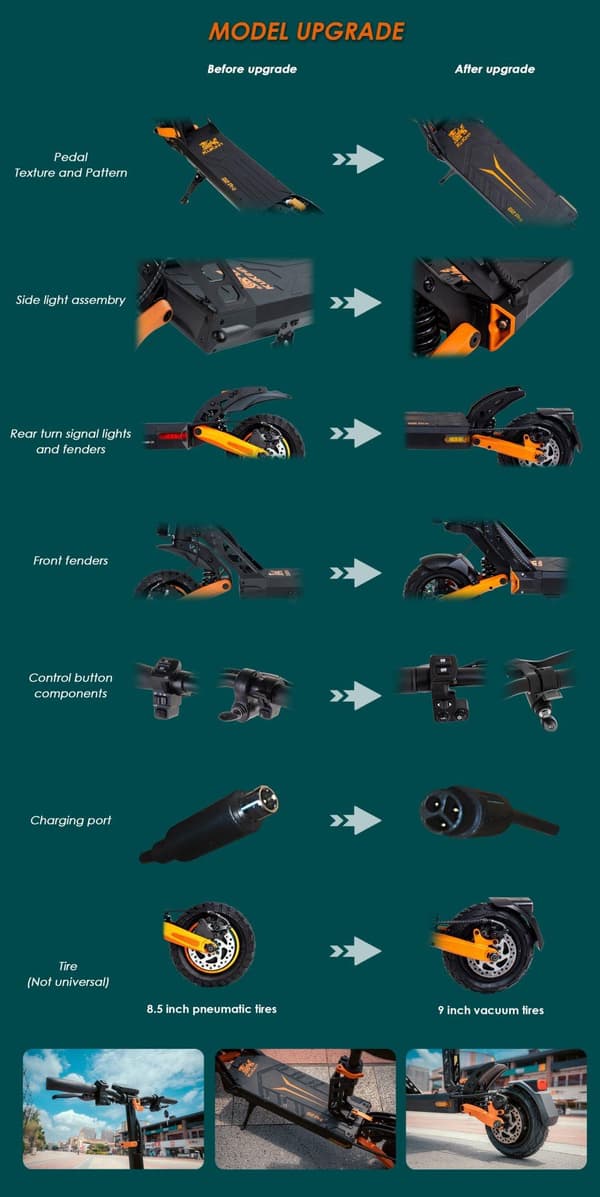 KUKIRIN G2 PRO - Foldbar elektrisk scooter - 9" hjul - 600W motor - 48v 15Ah batteri - 55KM rækkevidde - sort