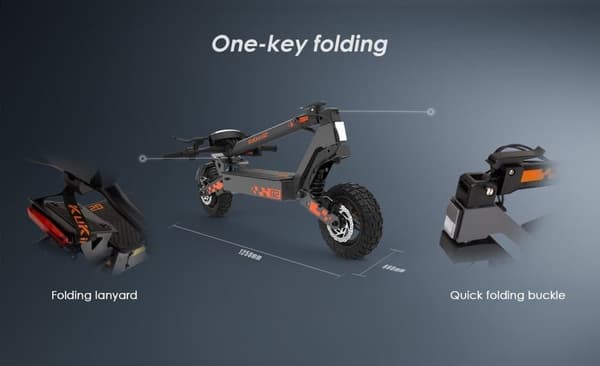 KuKirin G2 elektrisk scooter: 10" terrængående dæk, 800W motor, 45 km/t hastighed, cyberpunk-stil, 55 km rækkevidde