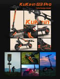 Miniatyrbillede 10 af 11: KuKirin G3 Pro elektrisk scooter, 1200w*2 dobbeltdrevsmotor, dobbelte opladningsporte, maks. hastighed 65 km/t, oliebremser foran og