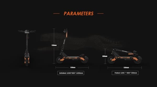 Kukirin G3 sähköskootteri – 63 km:n toimintasäde, nopeus 50 km/h, 1200 W moottori ja taitettava muotoilu kaupunkien työmatkalaisille