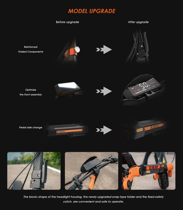 Kukirin G3 sähköskootteri – 63 km:n toimintasäde, nopeus 50 km/h, 1200 W moottori ja taitettava muotoilu kaupunkien työmatkalaisille