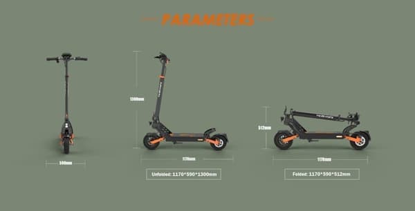 Sähköskootteri KuKirin G2 Pro (VMP), 500w moottori, 48V 15.6AH akku, 25km/h, 9 tuuman tubeless-renkaat