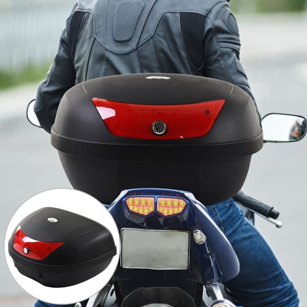 Motorcykelkasse, 59x43x33 cm, Sort
