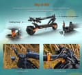 Miniatyrbillede 8 af 11: KuKirin G2 Pro VMP elektrisk scooter - 65 km rækkevidde, 500W motor, dobbelte skivebremser, IP54 vandtæt - Commuter elektrisk scooter