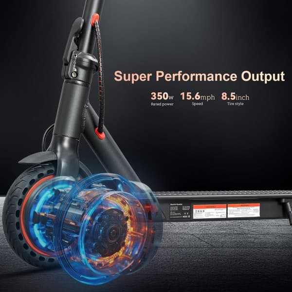 Scooter HS 04 foldbar elektrisk scooter 30 km rækkevidde, 350W motor, 25 km / t, 3 sekunders fold, let 12,5 kg perfekt til bypendling