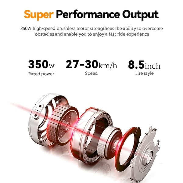 Scooter HS 04 foldbar elektrisk scooter 30 km rækkevidde, 350W motor, 25 km / t, 3 sekunders fold, let 12,5 kg perfekt til bypendling