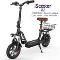 Miniatyrbillede 1 af 11: iscooter i12 elektrisk scooter med sæde, 500W motorscooter, 35 km rækkevidde elektrisk scooter og 12-tommer pneumatiske dæk