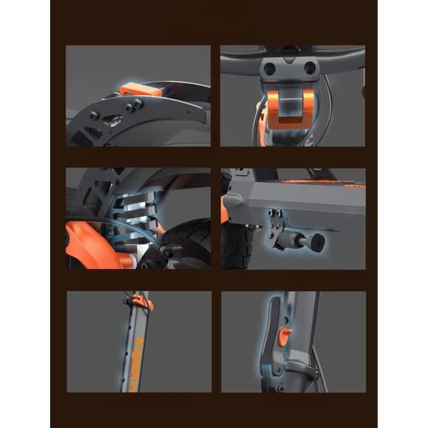 Kukirin G2 pro elektrisk kickbike, 600W 48V, Max räckvidd 55km, 15ah batteri, 9 "däck