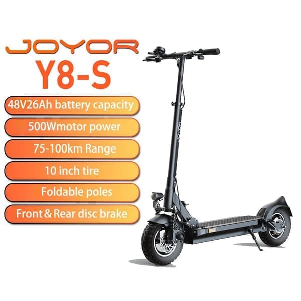 JOYOR Y8-S sähköskootteri aikuisille 500 W moottori 48V26AH sähköskootteri 10 tuuman ilmarengas kaupunkien työmatka sähköskootteri
