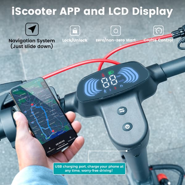 iScooter i10Pro sähköskootteri aikuisille 800 W moottori 48V15Ah akku taitettava sähköskootteri 10 tuuman rengaskaupunki työmatka sähköskootteri