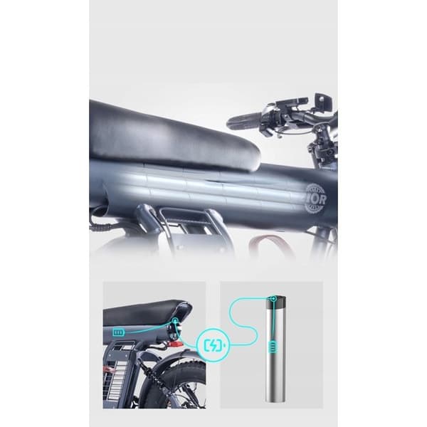 Väldre Elektro-motorcykel BEZIOR XF006 1200W 47KM/H 100HK 48V 23,2AH 20tum