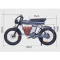 Miniatyrbild 2 av 6: Väldre Elektro-motorcykel BEZIOR XF006 1200W 47KM/H 100HK 48V 23,2AH 20tum