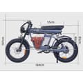 Miniatyrbild 2 av 6: Väldre Elektro-motorcykel BEZIOR XF006 1200W 47KM/H 100HK 48V 23,2AH 20tum