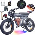 Miniatyrbild 1 av 6: Väldre Elektro-motorcykel BEZIOR XF006 1200W 47KM/H 100HK 48V 23,2AH 20tum