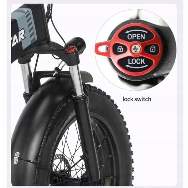 Ridstar-H20 Fällbar elektrisk bil 1500W 15AH 50km/h 90HP 20”