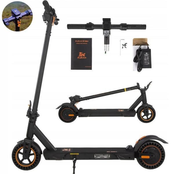 KuKirin S1 Max Fällbar Elskoter - Motor 350W - Batteri 36V 10,4Ah - Däck 8 Tum - Räckvidd 39km