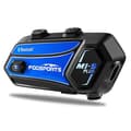 Miniatyrbillede 2 af 2: Motorcykel Intercom Bluetooth Headset, 8 Ryttere Parret, Musik Deling, Blå