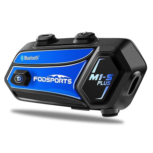 Motorcykel Intercom Bluetooth Headset, 8 Ryttere Parret, Musik Deling, Blå