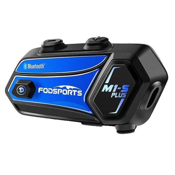 Moottoripyörän intercom Bluetooth-kuulokkeet, 8 ratsastajan pariliitos, musiikin jakaminen, Sininen