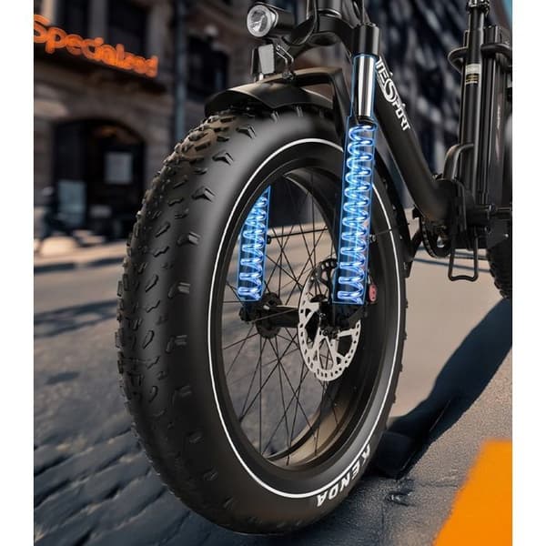 ONESPORT Elektrisk scooter OT16 Max 48V 18Ah 500W 50km/h 120km 20*4" FR Enkel att transportera Bärbar Svart Brun