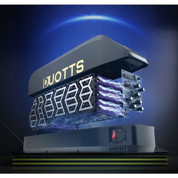DUOTTS S26 1500W Samsung 48V 20AH 55KM/H elektrisk skoter för vuxna för enkel förflyttning Parkering, Svart Röd