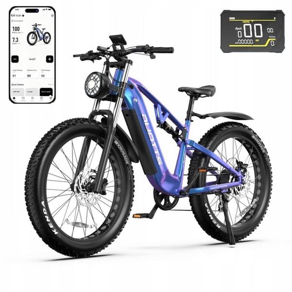 Elektrisk fordon DUOTTS E26 Bafang 20Ah SAMSUNG 26" 55km/h 120km+PL Lätt att transportera Blå parkering