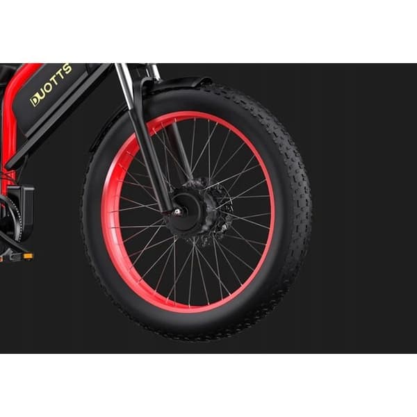 Elcykel DUOTTS N26 2*750W 20Ah Samsung-batteri 26" 55km/h 120HK Praktisk för att resa, parkera Svart och röd.