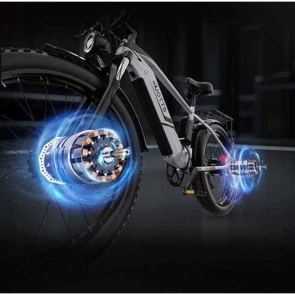 Elcykel DUOTTS N26 2*750W 20Ah Samsung-batteri 26" 55km/h 120HK Praktisk för att resa, parkera Svart och röd.