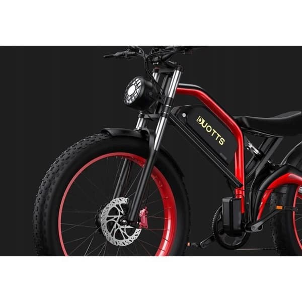 Elcykel DUOTTS N26 2*750W 20Ah Samsung-batteri 26" 55km/h 120HK Praktisk för att resa, parkera Svart och röd.