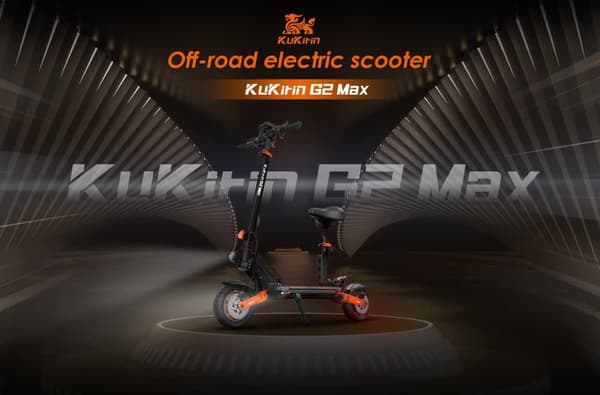 Kukirin G2MAX elektrisk scooter | 48V / 20Ah batteri 1000W motor |55km / t | Rækkevidde 70km | 10" terrængående dæk | Skivebremse + afbrydelig bremse
