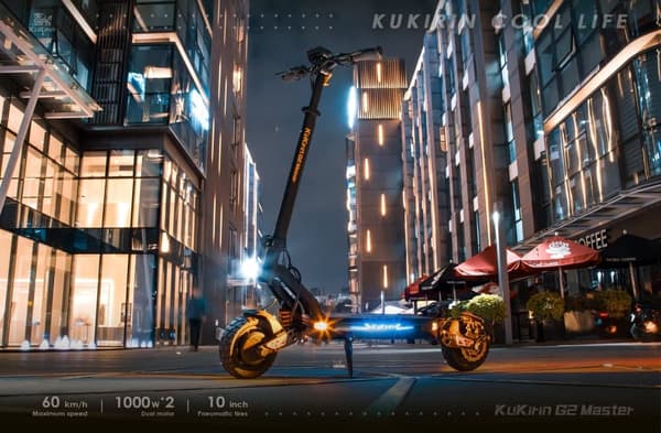 Kukirin G2 MASTER elektrisk scooter |1000W*2/dobbelt drev|60 km/t+70 km rækkevidde|hydraulisk stødabsorbering+afspærringsbremse|10" off-road