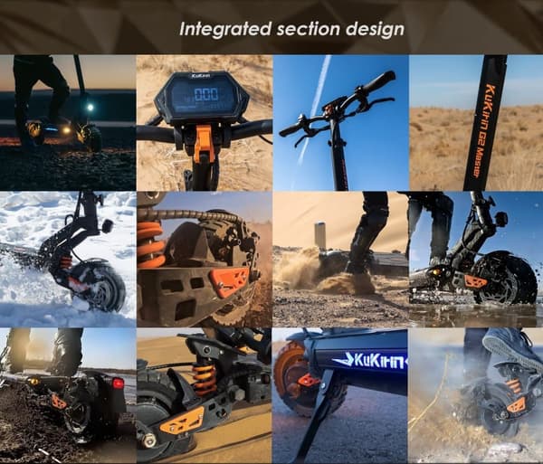 Kukirin G2 MASTER elektrisk scooter |1000W*2/dobbelt drev|60 km/t+70 km rækkevidde|hydraulisk stødabsorbering+afspærringsbremse|10" off-road