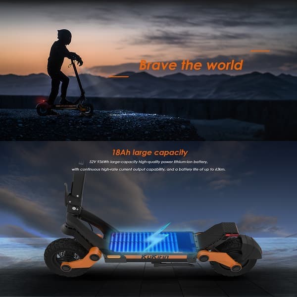 Kukirin G3 elscooter |1200W|52V/18Ah|10" terrängdäck för dammsugning |Maxhastighet 50 km/h|63 km räckvidd|Vuxen|