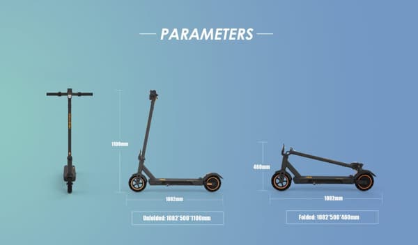 KuKirin S1 Max Elscooter | Räckvidd 39 km | 350W Motor | Hastighet 30 km/h | Stadskörning | Vuxna |