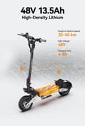 Miniatyrbillede 7 af 11: OOTD T10 elektrisk scooter, 500W motor, op til 50 km/t, 13,5AH batteri, udholdenhed på ca. 35-45 km, foldbar.