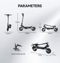 Miniatyrbillede 10 af 11: OOTD T10 elektrisk scooter, 500W motor, op til 50 km/t, 13,5AH batteri, udholdenhed på ca. 35-45 km, foldbar.