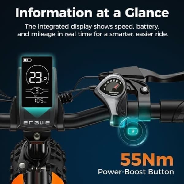 ENGWE EP-2 BOOST elcykel til voksne, 250W motor, 48V13AH batteri, foldbar, 20-tommer brede dæk, bypendling, korte afstande, terrængående