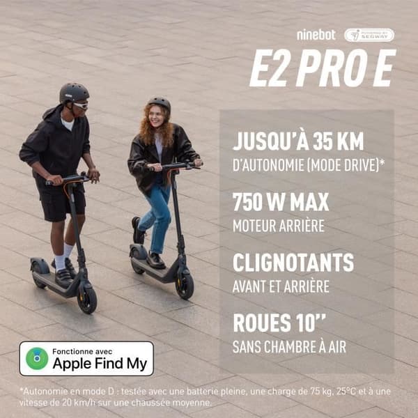 Elskoter - Segway-Ninebot - E2 Pro - 10" breda däck - 750W Max - 35 km räckvidd