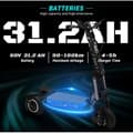 Miniatyrbild 3 av 6: Trottinette elektrisk off-road OOTD T30 med 3 hjul, dubbelmotor 1600 W, 13 tum, 60 V, 31,2 Ah, för vuxna