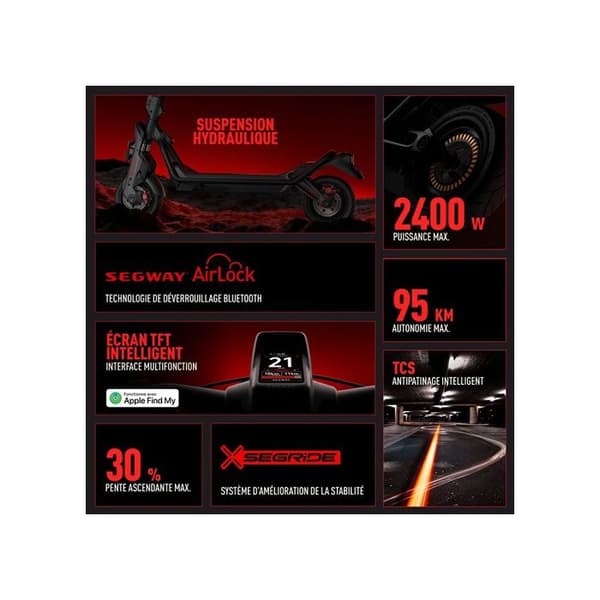 Trottinett elektrisk Segway SuperScooter GT3 E