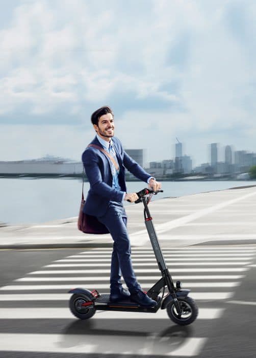 Elektrisk sparkcykel-motor ENGWE Y600-600W, batteri 48V 18,2AH, räckvidd 70KM, 25KM/H, däck 10", svart och röd